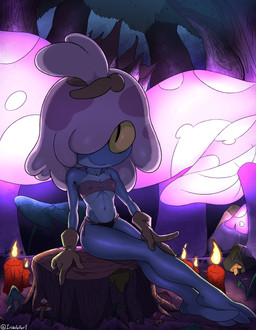 2_toes 4_fingers adolescent anthro backlighting barefoot candle clothed clothing detailed_background feet female fingers fire fungus glistening glistening_body gloves glowing glowing_fungus glowing_mushroom hair hair_over_eye handwear light looking_at_viewer mushroom nipple_outline one_eye_obstructed outside plant rock sitting skimpy smile solo swamp toes tomboy tree tree_stump young young_anthro young_female irishfeller1 amphibia_(series) disney maddie_flour amphibian frog humanoid 2024 absurd_res hi_res lighting