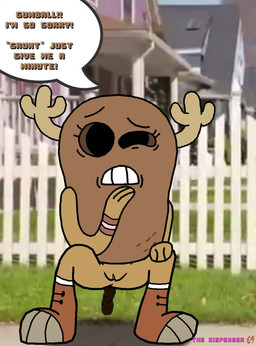 being_watched feces feces_in_ass female genitals humiliation looking_at_another pooping pooping_on_floor public public_humiliation solo text vulva young thedispenser69 cartoon_network the_amazing_world_of_gumball penny_fitzgerald animate_inanimate fairy english_text hi_res