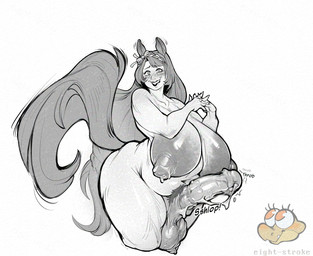 accessory animal_genitalia animal_penis areola balls big_areola big_balls big_breasts big_nipples big_penis blush bodily_fluids bow_ribbon breasts crossgender curvy_figure equine_genitalia equine_penis erect_nipples erection eyebrows eyelashes ftg_crossgender fti_crossgender genital_fluids genitals glistening glistening_areola glistening_balls glistening_breasts glistening_genitalia glistening_nipples glistening_penis gynomorph hair hair_accessory hair_bow hair_ribbon huge_areola huge_balls huge_breasts huge_nipples huge_penis intersex lactating legs_together long_hair long_tail looking_at_viewer medial_ring milk monotone_background nipples penis precum ribbons simple_background slightly_chubby slightly_chubby_gynomorph slightly_chubby_intersex smile solo sound_effects standing tail teeth text thick_thighs throbbing throbbing_penis vein veiny_penis voluptuous white_background wide_hips eight_strokes cygames uma_musume_pretty_derby super_creek_(pretty_derby) animal_humanoid equid equid_humanoid equine equine_humanoid horse_humanoid humanoid mammal mammal_humanoid 2025 artist_name greyscale monochrome watermark