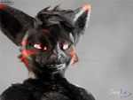 anthro black_body black_fur black_hair fur hair looking_at_viewer male muscular pose posed red_body red_eyes red_fur simple_background smile solo tail white_background daytia c4d rexouium 3d_(artwork) 4:3 digital_media_(artwork) hi_res portrait