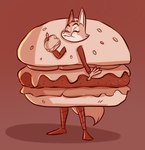 anthro burger burger_costume cheeseburger_costume clothing costume female food food_costume solo psicoyote dreamworks the_bad_guys diane_foxington canid canine fox mammal absurd_res hi_res