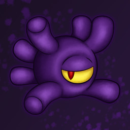1_eye 8_legs abstract_background ambiguous_gender big_eyes featureless_feet feet feral front_view lidded_eyes looking_at_viewer lying mouthless on_front pupils purple_background purple_body red_eyes simple_background slit_pupils solo three-quarter_view yellow_sclera summerfruit monster 1:1 2026 digital_drawing_(artwork) digital_media_(artwork) gimp_(artwork) hi_res purple_theme shaded soft_shading