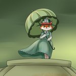 anthro clothed clothing dress female fully_clothed hat headgear headgear_only headwear parasol unknown_artist adult_swim cartoon_network unicorn:_warriors_eternal canid canine fox mammal 1:1