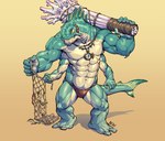 4_arms abs anthro biceps fishing_net male multi_arm multi_limb muscular muscular_anthro muscular_male net pecs solo tail triceps beralin animal_humanoid fish fish_humanoid humanoid marine marine_humanoid hi_res