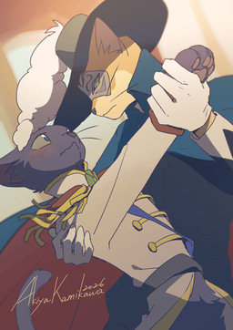 anthro arched_back audience ball bedroom_eyes black_body black_fur blush breathless cape carrying_person clothing dancing duo embarrassed eye_contact femboy feminine_pose fencer foreplay fur gazing gentleman group heterochromia kemono looking_at_another love male male/male mask narrowed_eyes pantsless_male paws performance prince public romantic royalty seduced seducing_another seductive seductive_dance shy shy_smile swept_off_feet tan_body tan_fur akiya_kamikawa ghibli the_cat_returns baron_humbert_von_gikkingen prince_lune domestic_cat felid feline felis mammal hi_res