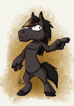 anthro black_hair black_hooves black_tail blonde_hair blue_eyes chibi closed_smile featureless_crotch front_view fur grey_body grey_fur hair hooves looking_at_viewer male male_anthro mouth_closed navel nude simple_background smile solo standing tail tongue tongue_out hufnaar bucephalus equid equine horse mammal 2018 dated full-length_portrait hi_res portrait