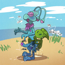 alienese_text anal anal_penetration balls big_balls bodily_fluids cum cum_in_ass cum_inside cum_splatter duo ejaculation erection excessive_cum excessive_genital_fluids from_behind_position genital_fluids genitals glans grabbing_from_behind hands-free humanoid_genitalia humanoid_penis larger_penetrated larger_sub male male/male orgasm penetration penis perching_position sex size_difference standing standing_sex submissive waist_grab argon_vile pet_alien dinko_(pet_alien) swanky_(pet_alien) 1:1 hi_res