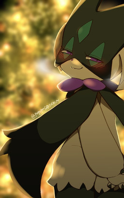 ambiguous_anthro ambiguous_gender anthro biped blurred_background blush blush_lines breath butt christmas_tree frill_(anatomy) fur green_body green_fur hands_behind_back holidays kemono looking_at_viewer looking_back looking_back_at_viewer mask multicolored_body multicolored_fur neck_frill nude nude_anthro pink_nose plant purple_eyes rear_view smile solo standing tree pepepegdooon christmas nintendo pokemon felid feline generation_9_pokemon mammal meowscarada pokemon_(species) shiny_pokemon 2023 colored digital_media_(artwork) half-length_portrait portrait shaded signature warm_colors