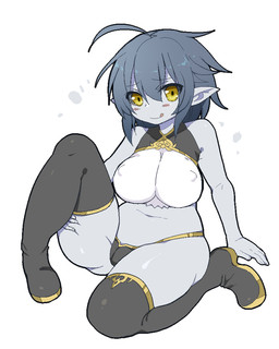 amber_eyes blush clothing female looking_at_viewer not_furry simple_background solo tongue tongue_out white_background mofuaki elf humanoid 2015 4:5