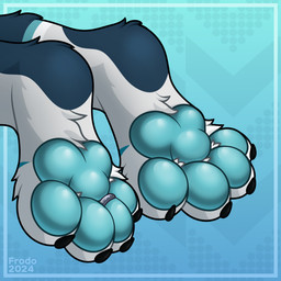 4_toes anthro barefoot blue_body blue_fur claws digit_ring feet foot_focus fur grey_body grey_fur hindpaw jewelry male nails pawpads paws ring simple_background solo toe_ring toes white_body white_fur frodo mythology freki_(kuro_boi) canid canine canis mammal mythological_canine mythological_creature werecanid werecanine werecreature werewolf wolf 1:1 hi_res