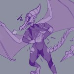 breasts clothing crossgender female solo tail torn_clothing unimpressed wings zero_suit sillyshroudedserpent metroid mythology nintendo ridley alien dragon mammal mythological_creature mythological_scalie scalie space_dragon_(metroid) 1:1