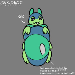 belly_rub burp_fetish burping dialogue eating freckled_face freckles green_body holding_burp lying male multicolored_body music on_back paper patting_belly solo text lspagf blushcrunch_studio dandy's_world squirm_(dandy's_world) arthropod caterpillar insect larva 1:1 2026 absurd_res animated digital_media_(artwork) english_text hi_res long_playtime sound video