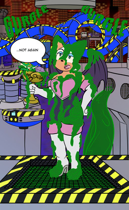 anthro big_breasts breasts chaos_emerald chemical_plant clothed clothing covered_in_goo covered_in_slime detailed_background dialogue eyeshadow female feral footwear fur gem gloves green_slime gunge handwear humor makeup male messy overweight purple_body purple_fur slapstick slapstick_humor slime speech_bubble text wam wings gunge-rat idw_publishing sega sonic_the_hedgehog_(comics) sonic_the_hedgehog_(idw) sonic_the_hedgehog_(series) big_the_cat froggy_(sonic) rouge_the_bat amphibian bat domestic_cat felid feline felis frog mammal absurd_res comic digital_media_(artwork) english_text hi_res