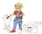 alternative_fashion anthro belt celebrity_paradox clothing computer electronics eyes_closed female female_focus grin group hair holding_chin humor jacket laptop male multicolored_hair punk simple_background smile solo_focus topwear trio undercut white_background dreaminerryday activision crash_bandicoot_(series) coco_bandicoot crash_bandicoot pirate_tawna bandicoot mammal marsupial 2020 source_request unavailable_at_source brother_(lore) brother_and_sister_(lore) sibling_(lore) sister_(lore)