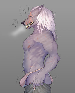 anthro asian_clothing athletic athletic_anthro athletic_male biped black_nose breath bulge butt claws clothing east_asian_clothing facial_scar fangs finger_claws fundoshi fur grey_background grey_body grey_fur hair japanese_clothing long_hair male nipples open_mouth scar scars_all_over simple_background solo teeth underwear white_hair squibbysquiggles elden_ring fromsoftware tight_pants_(meme) blaidd_(elden_ring) canid canine canis mammal wolf 2023 digital_media_(artwork) hi_res meme