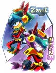 anthro duo female male blazecake archie_comics sega sonic_the_hedgehog_(archie) sonic_the_hedgehog_(comics) sonic_the_hedgehog_(series) blaze_the_cat zonic_the_zone_cop domestic_cat eulipotyphlan felid feline felis hedgehog mammal