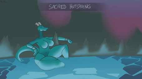 2_horns anthro big_breasts blue_body bracelet breasts curvy_figure eyes_closed female horn hot_spring jewelry macro navel non-mammal_breasts nude partially_submerged sitting sitting_in_water solo stalagmite text text_box thick_thighs water wide_hips bawko european_mythology mythology tifir_(bawko) dragon mythological_creature mythological_scalie scalie western_dragon 16:9 2021 digital_drawing_(artwork) digital_media_(artwork) english_text hi_res signature widescreen