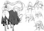 big_breasts blonde_hair breasts clothed clothing female hair huge_breasts long_ears long_hair monster_girl_(genre) nipple_outline nipples ponytail pose solo otzer5957706 european_mythology greek_mythology monster_musume mythology centorea_shianus_(monster_musume) centaur equid equid_taur humanoid_taur mammal mammal_taur taur model_sheet monochrome