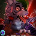 1:1 3d_(artwork) animatronic blender_(software) bodily_fluids breasts bugafterdark canid canine canis caption clothed clothing cum cum_inside digital_media_(artwork) duo english_text erection female female_penetrated five_nights_at_freddy's five_nights_at_freddy's:_security_breach fur genital_fluids genitals hair hi_res human humanoid interspecies lipstick looking_at_viewer machine makeup male male/female male_penetrating male_penetrating_female mammal nipples nude penetration penis pussy robot roxanne_wolf saliva saliva_string salivating scott_cawthon scottgames sex steel_wool_studios tail text tongue vaginal vaginal_penetration wolf