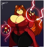 5_fingers anthro big_breasts border breasts brown_hair cleavage clothed clothing cosplay eyewear female fingerless_gloves fingers glasses gloves hair handwear huge_breasts round_glasses smile solo white_border year jwinkz scarlet_witch superia eulipotyphlan hedgehog mammal 2019 hi_res signature