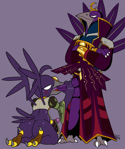 anthro armor beak beak_fetish beak_play beak_sex beakjob big_butt black_eyes bodily_fluids butt clothed clothed_sex clothing crown duo facial_markings feet fellatio forehead_gem foreskin gem genital_fluids genitals hand_on_penis head_markings headgear kneeling male markings oral penile penis precum raised_clothing robe royalty sex talons toes tongue wings puchipi billy_hatcher_and_the_giant_egg sega dark_corvo_(billy_hatcher) dark_raven_(billy_hatcher) avian bird corvid corvus_(genus) crow oscine passerine raven hi_res