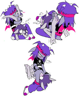 4_fingers accessory after_transformation anthro anthro_on_feral arm_around_partner arms_around_partner aroused bestiality black_eyes blush bottomwear bottomwear_down breath butt clothed clothing cunnilingus dialogue duo eye_contact facesitting female female/female female_on_top feral feralized fingers footwear freckles fur genitals grey_body grey_fur hair hand_on_another's_head headband hooves implied_cunnilingus implied_oral knee_pads knee_up legs_back looking_at_another looking_down looking_down_at_partner looking_pleasured lying medium_hair membrane_(anatomy) membranous_wings on_back on_top oral pants pants_down partially_clothed purple_hair sex shaking shirt shoes simple_background sitting sitting_on_another straddling t-shirt tail tail_grab teeth text tongue topwear trembling upside_down vaginal vulva white_background wings wristband young young_anthro young_female young_on_young bwrd alexis_(corn_kidz_64) ally_(final_freekend) bovid caprine caprine_demon demon goat goat_demon mammal 2024 hi_res