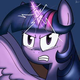 angry bodily_fluids clenched_teeth colored_tears female feral glowing glowing_horn horn magic purple_tears simple_background solo tears teeth unusual_bodily_fluids unusual_tears wings mxbu friendship_is_magic hasbro my_little_pony mythology twilight_sparkle_(mlp) equid equine mammal mythological_creature mythological_equine winged_unicorn 1:1 headshot_portrait portrait