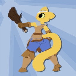 anthro armor eye_patch eyewear female log looking_away solo tail wood unknown_artist microsoft prequel_adventure the_elder_scrolls katia_managan felid khajiit mammal 1:1