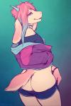 2019 anthro bovid butt caprine clothed clothing glopossum goat horn kris_(cherrymotzi) looking_at_viewer looking_back male mammal pants_down partially_clothed smile solo standing undressing

Rating: Questionable
Score: 76
User: Cat-in-Flight
Date: April 03, 2019