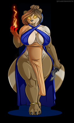 ankle_band anthro big_breasts biped black_background blue_highlights breasts brown_body brown_fur brown_hair claws cleavage clothed clothing dagger female finger_claws fire flaming_orb fur glowing glowing_eyes hair highlights_(coloring) holding_object holding_weapon magic melee_weapon nipple_outline simple_background skimpy solo thick_thighs toe_claws weapon wide_hips yellow_eyes planktonheretic blizzard_entertainment warcraft sino_(starknight321) bear mammal pandaren 2020 digital_media_(artwork) full-length_portrait hi_res portrait