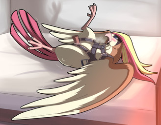 2014 avian beak bed bird blue_eyes blush breath brown_feathers cloaca disembodied_penis drooling duo faceless_male feathers female feral harness hi_res katoa_shippo lying male nintendo on_back open_mouth penetration penis pidgeot pokémon room saliva sex shadow side_view straight tan_feathers tongue trembling vaginal vaginal_penetration vein video_games white_feathers シッポ
Rating: Explicit
Score: 11
User: Finchmaster
Date: February 24, 2014