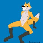 andromorph anthro digitigrade_paws genitals intersex navel nipples pussy solo young rokukeshiba forest_hill tanya_locket canid canine fox mammal hi_res