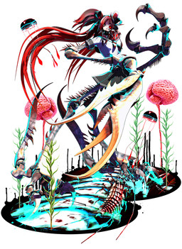 2_toes 3_fingers accessory asian_clothing bottomwear bow_ribbon brain claws clothing creepy east_asian_clothing exoskeleton feet female fingers hair hair_accessory hair_bow hair_ribbon japanese_clothing japanese_school_uniform long_hair looking_at_viewer nightmare_fuel organs pleated_skirt red_eyes red_hair ribbons school_uniform seaweed serafuku skirt solo spikes spikes_(anatomy) toes twintails_(hairstyle) uniform deino_(artist) deino_(modeler) bacterial_contamination_(song) mathru calne_ca ambient_jellyfish ambient_sealife animal_humanoid aquatic aquatic_humanoid arthropod arthropod_humanoid biomechanical crab_humanoid crustacean crustacean_humanoid humanoid isopod malacostracan 2016 3d_(artwork) autodesk_3ds_max_(artwork) digital_media_(artwork) full-length_portrait hi_res portrait