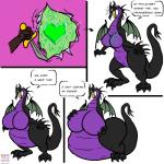 1:1 absurd_res anthro attack begging big_breasts breast_expansion breasts claws comic dagger disney dragon english_text expansion fantasy female foxpawmcfly gem heart_symbol hi_res inflation internal magic maleficent mature_anthro mature_female melee_weapon monster mythological_creature mythological_scalie mythology non-mammal_breasts overweight pain paws scalie slash sleeping_beauty_(1959) soft_vore stab stretching struggling surprise tail text vore weapon wings wounded