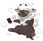 brown_body brown_fur female feral fur genitals pixelated pussy sheared shearing solo white_body white_fur white_wool wool_(fur) niogupoke nintendo pokemon generation_8_pokemon pokemon_(species) wooloo 2019