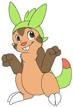 ambiguous_gender brown_body brown_eyes brown_fur buckteeth claws eyebrows fur green_body orange_nose simple_background smile smile_lines solo tail teeth toe_claws white_background sebdoggo nintendo pokemon chespin generation_6_pokemon pokemon_(species) 2013 aliasing digital_drawing_(artwork) digital_media_(artwork) flat_colors low_res microsoft_paint_(artwork)