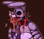 anthro blood bodily_fluids machine red_eyes simple_background solo shad_noise five_nights_at_freddy's scottgames bonnie_(fnaf) animatronic mammal robot 2014