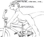 5_fingers anthro athletic athletic_anthro athletic_male bicycle bmx bodily_fluids dripping erection fingers genital_fluids genitals hair half-closed_eyes light_body light_penis light_scales light_tail looking_at_viewer male narrowed_eyes nude open_mouth penis precum precum_drip scales side_view simple_background slim slim_anthro slim_male snout solo tail text vehicle white_background young young_anthro third-party_edit twisteddragon mythology dragon mythological_creature mythological_scalie scalie wingless_dragon 2003 english_text hi_res line_art