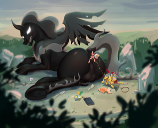 anal anal_vore anus armor balls book butt cutie_mark detailed_background dock_(anatomy) feral genitals group headgear helmet hooves macro male male_pred outside plant plant_pot potted_plant shield shovel tail tools underhoof vore wings resurgam_snova friendship_is_magic hasbro my_little_pony mythology flash_magnus_(mlp) pony_of_shadows_(mlp) somnambula_(mlp) equid equine mammal mythological_creature mythological_equine pegasus 2020 digital_media_(artwork) hi_res