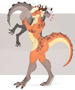 anal anthro antlers big_butt bodily_fluids butt carrying_another carrying_partner claws digit_ring duo feet femboy grey_body grey_scales hair horn jewelry licking licking_lips male male/male oral orange_body orange_scales rimming ring saliva saliva_string scales sex shoulder_carry tail toe_claws toe_ring toes tongue tongue_out white_hair letsdrawcats fallout microsoft gevaudan_(good4life4ever) deathclaw scalie hi_res
