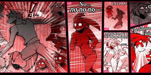 4_fingers aggressive angry annoyed anthro argument bar_scene buckteeth claws clothing dialogue duo female finger_claws fingers group inner_ear_fluff jacket k.o. larger_male long_ears male motion_lines muscular muscular_female navel size_difference teeth text topwear tuft unconscious softbunnyhouse cleonoris_saris fatima_coco tod_(softbunnyhouse) avian bear beaver bird domestic_ferret equid equine felid feline horse lagomorph leporid mammal mouse murid murine mustelid musteline owl rabbit rodent sloth_bear true_musteline ursine weasel absurd_res comic english_text french_text hi_res monochrome multiple_scenes red_theme restricted_palette