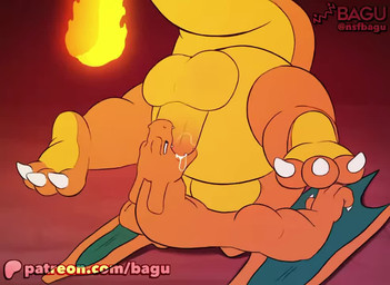 3_toes 4_fingers anal_wink anthro anus autofellatio balls belly big_balls big_penis bodily_fluids claws countershade_feet countershade_torso countershading cum cum_drip cum_in_mouth cum_in_own_mouth cum_in_self cum_inside cum_string drinking drinking_cum drinking_own_cum dripping ejaculation fangs feet fingers fire flaming_tail genital_fluids genitals grunting huge_balls huge_penis looking_at_genitalia male masturbation on_ground oral oral_masturbation orange_body orgasm pecs penile penile_masturbation penis plantigrade saliva shoulder_stand soles solo swallowing tail teeth three-quarter_view throbbing throbbing_balls toe_claws toes upside_down wings bagu conditional_dnp sound_warning nintendo pokemon charizard generation_1_pokemon lizard pokemon_(species) reptile scalie 2d_animation animated frame_by_frame long_playtime sound webm