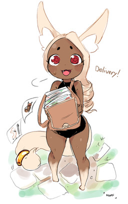 accessory backpack biped brown_body brown_skin dialogue exclamation_point eyebrows eyelashes female furgonomics hair high-angle_view jewelry leg_markings long_ears long_tail markings red_eyes ring simple_background socks_(marking) solo standing star_eyes tail tail_accessory tail_jewelry tail_ring text white_background white_ears white_hair white_tail scorci blade_and_soul nyume animal_humanoid cat_humanoid felid felid_humanoid feline feline_humanoid humanoid lyn mammal mammal_humanoid digital_media_(artwork) english_text hi_res