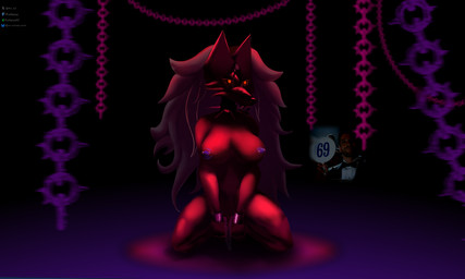 anthro auction bound breasts chain chained female kneeling nipple_piercing nipples piercing solo profanus five_nights_at_freddy's five_nights_at_freddy's:_security_breach lucifer_(series) scottgames steel_wool_studios roxanne_wolf canid canine canis mammal wolf 2025 5:3 absurd_res digital_media_(artwork) hi_res
