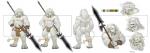 anthro balls biped blue_eyes bottomwear bulge butt clothed clothing expressions felid fur genitals hair halberd hi_res jewelry lion loincloth male mammal manolion melee_weapon model_sheet multiple_angles muscular muscular_anthro muscular_male necklace nipples pantherine polearm raymond158 solo sword topless weapon white_body white_fur white_hair