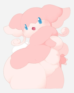 anthro big_butt biped blue_eyes blush blush_lines breasts butt eyelashes featureless_breasts featureless_crotch female fingers medium_breasts multicolored_body navel nude nude_female open_mouth pink_body side_view simple_background solo tail tan_body thick_thighs two_tone_body white_slime_(artist) nintendo pokemon audino generation_5_pokemon pokemon_(species) 2026 digital_drawing_(artwork) digital_media_(artwork)