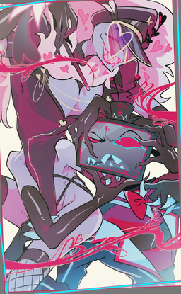 anthro cigarette_holder clothing duo electronics eyewear for_a_head glasses hat headgear headwear heart_glasses male male/male multi_eye screen screen_face television maruboku_b hazbin_hotel hellaverse valentino_(hazbin_hotel) vox_(hazbin_hotel) arthropod humanoid insect lepidopteran moth object_head screen_head tv_head hi_res