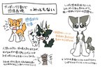 angry ayaka barking canid canine canis countershading cross-popping_vein domestic_dog feral hitting japanese_text kyappy mammal shibeta tail tail_motion tailwag text translated