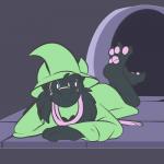 1:1 2019 3_toes alexclimax anthro barefoot biped black_body black_fur blush bovid caprine claws clothed clothing deltarune digital_media_(artwork) eyewear feet fur glasses goat hi_res hindpaw male mammal pawpads paws pink_pawpads ralsei scarf simple_background soles solo toe_claws toes undertale_(series)