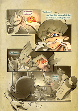 angry anthro arm_scar biped blue_eyes chair claws clothing dialogue duo eyelashes fangs female furniture inside male page_number scar scared shadow speech_bubble teeth text threatening toothy_smile truescorn nintendo pokemon pokemon_mystery_dungeon shadows_for_hire spike_chunsoft orchid_(truescorn) generation_4_pokemon generation_8_pokemon morgrem pokemon_(species) weavile 2025 comic english_text hi_res